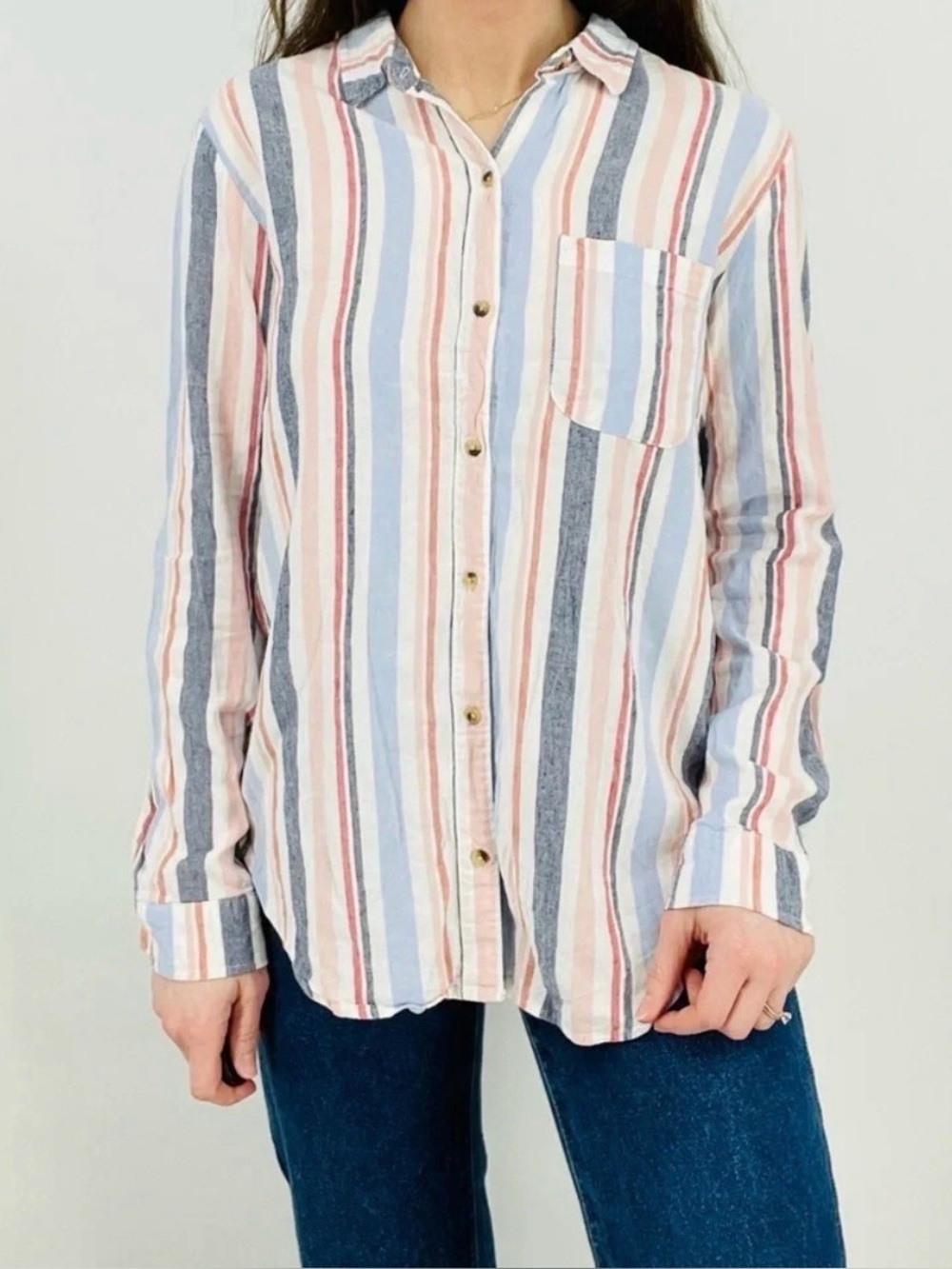 Maeve for Anthropologie Striped button Down